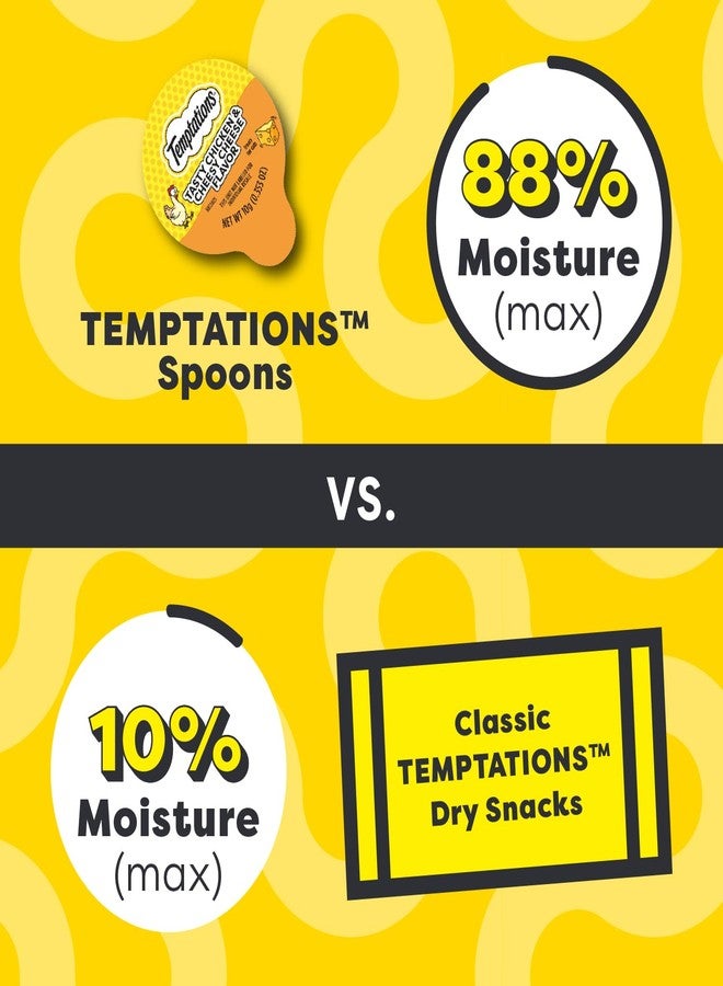تيمبتيشنز ملاعق تمبتيشنز القابلة لللعق، مكافآت رطبة للقطط البالغة، بنكهة الدجاج اللذيذ والجبنة، 4 ملاعق، عبوة من 24 (96 إجمالي) - Image 3